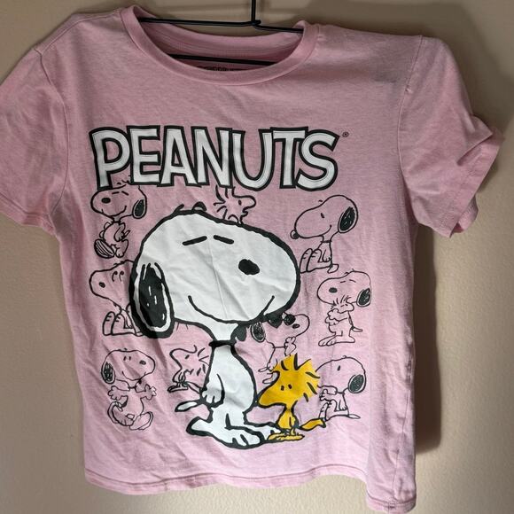 Peanuts Pink Snoopy & Woodstock Tshirt Youth Small( 3-5) - Picture 1 of 3